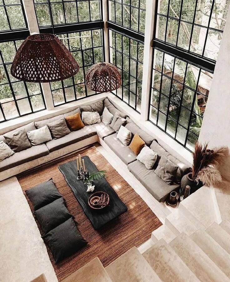 A little black in a living room design