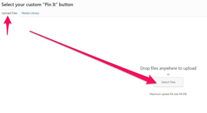 Adding a customized pin it button to your blog www.Everythingabode.com - upload your image in media files