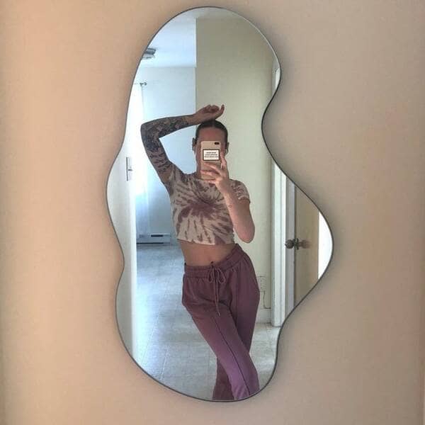 Wavy Wall Decor Mirror Full Length.