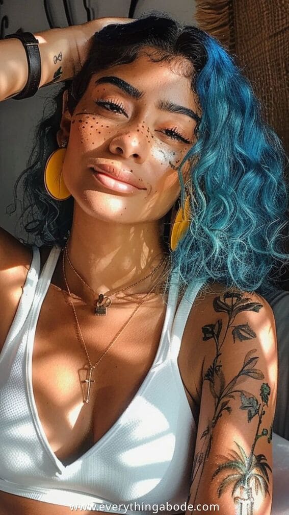 blue hairstyle ideas for women 