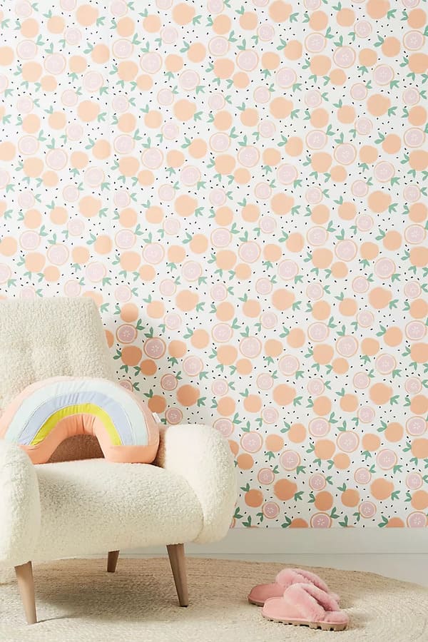 grapefruit boho wallpaper
