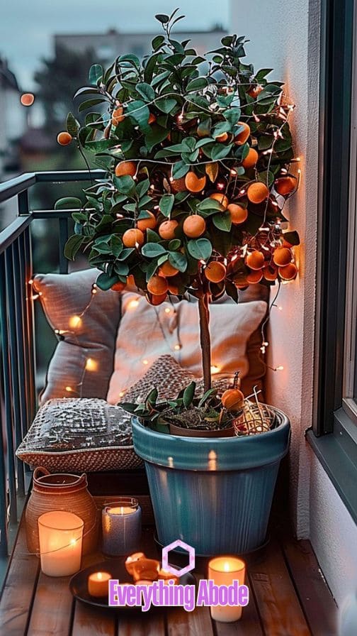 orange tree in pot