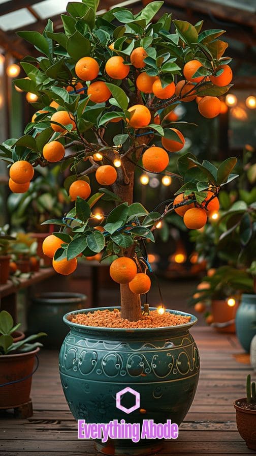 orange tree in pot