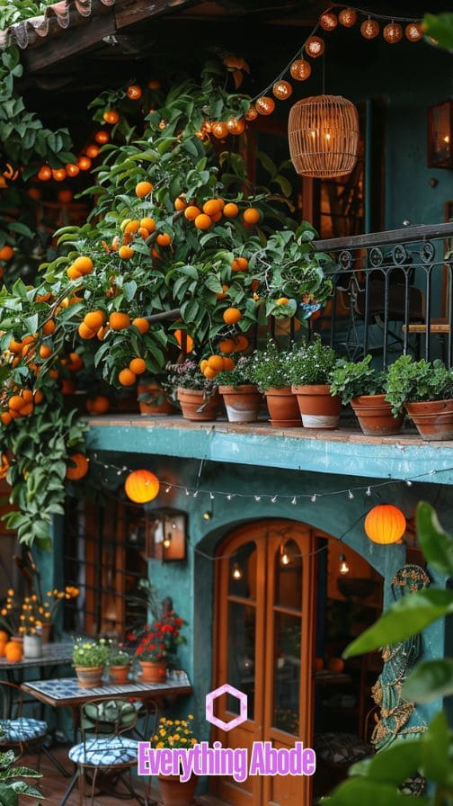orange tree in pot