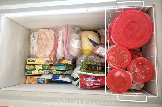 ORGANIZE A CHEST FREEZER