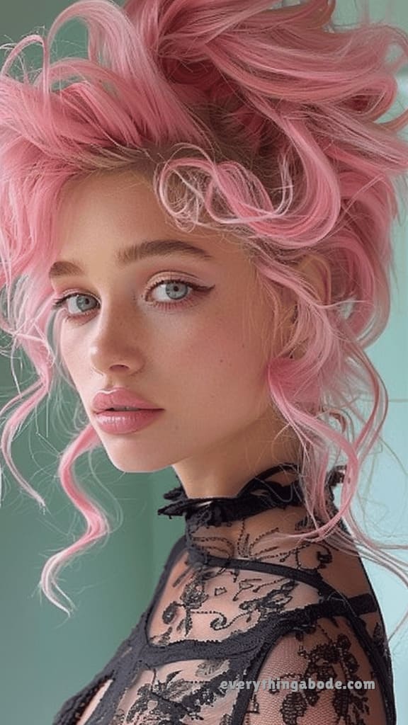 pink hairstyle