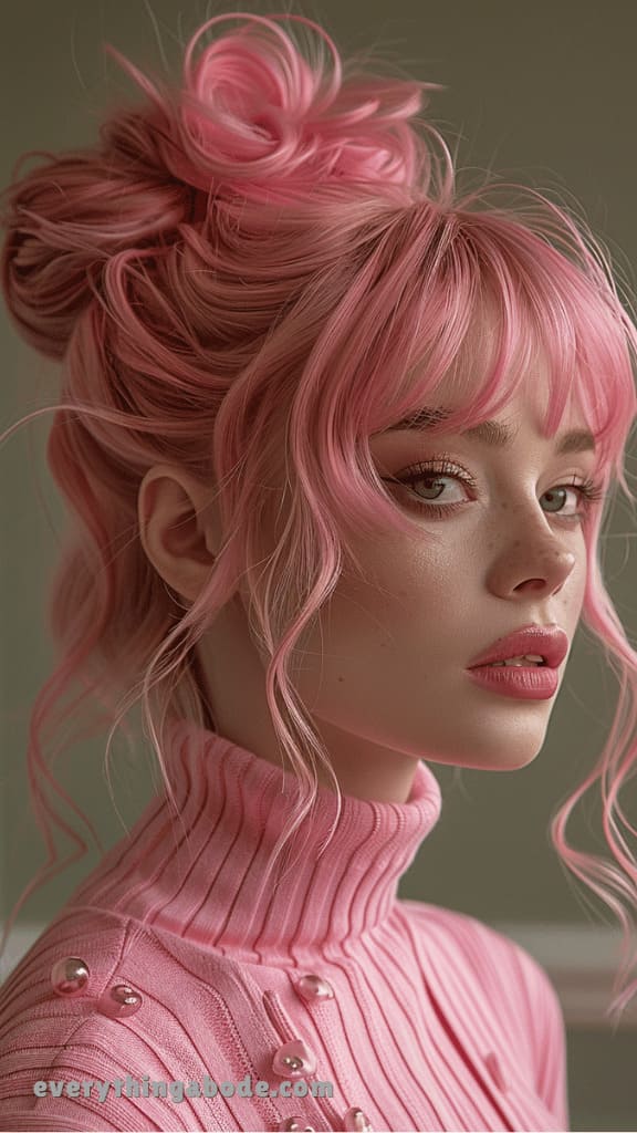 pink hairstyle