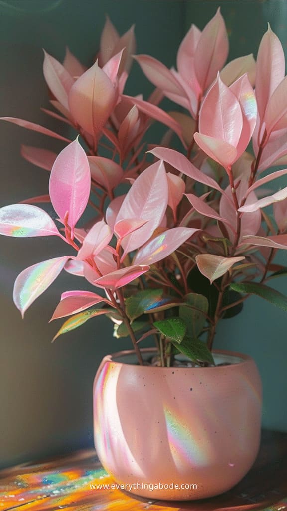 pink houseplants