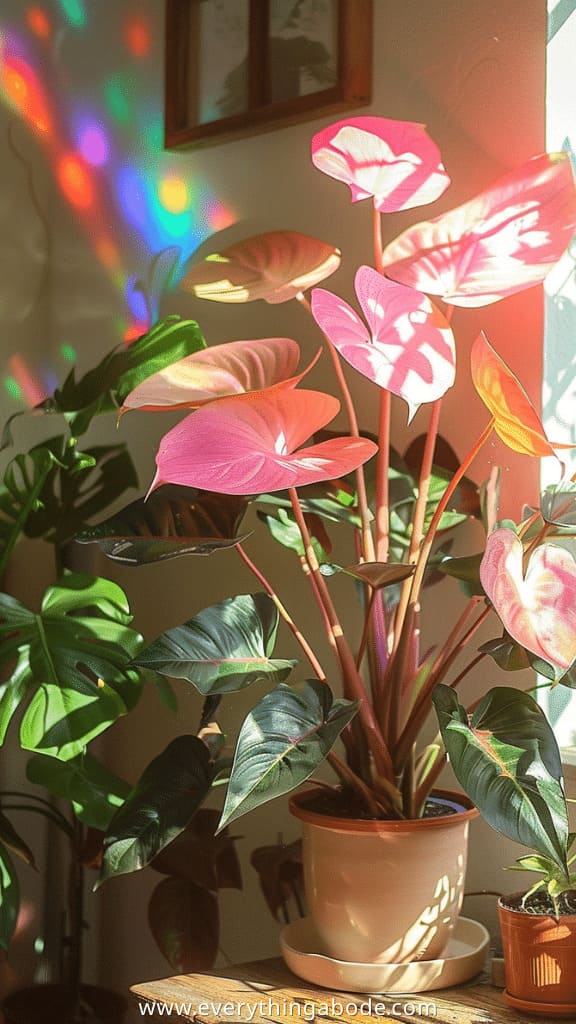 pink houseplants