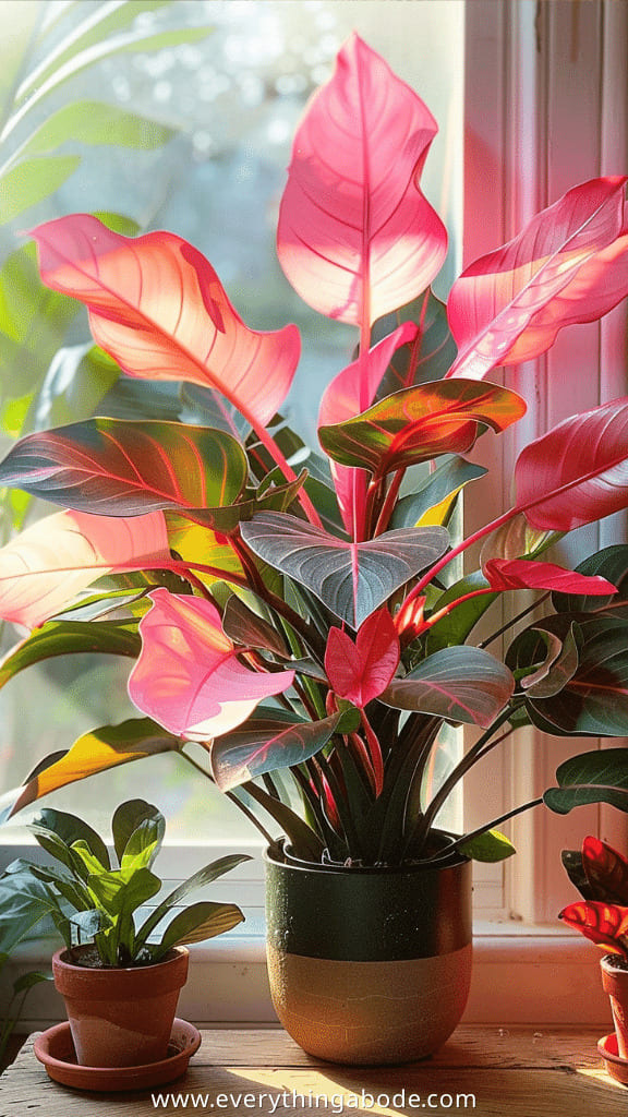 pink houseplants