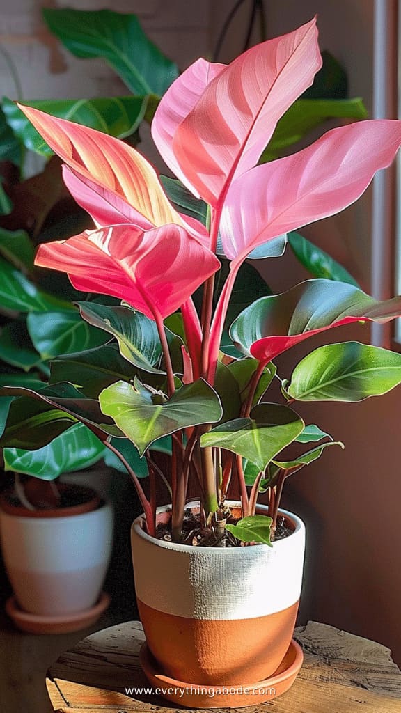 pink houseplants
