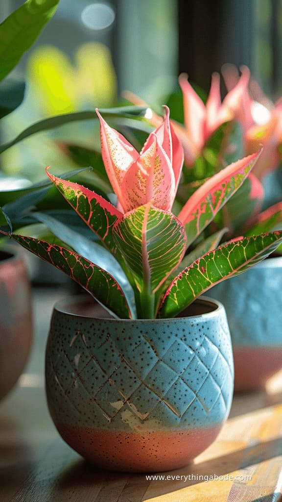 pink houseplants