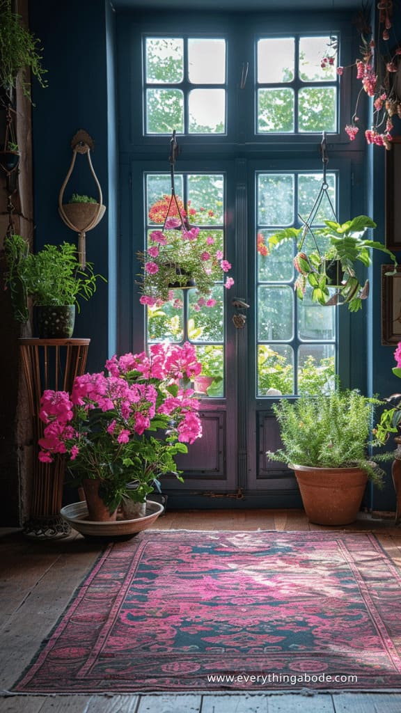 pink houseplants