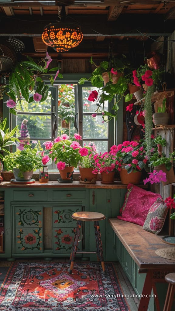 pink houseplants
