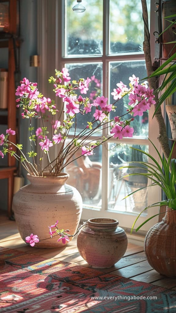 pink houseplants