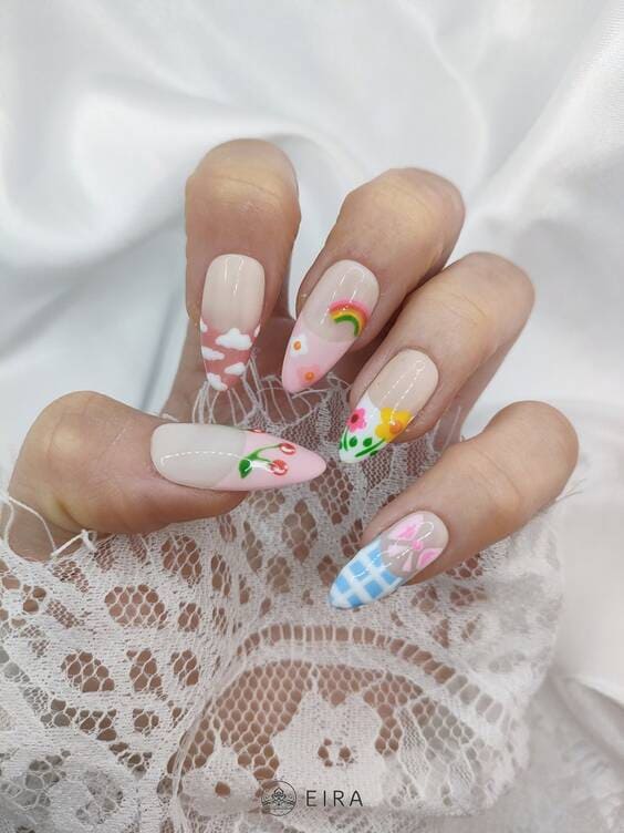 festival spring nails