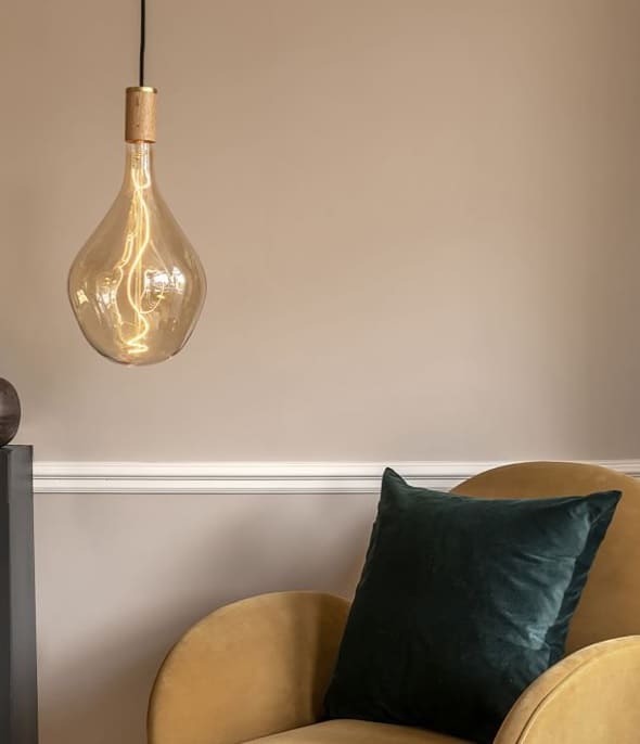 Tala Wood Pendant w/Voronoi III Bulb on West Elm