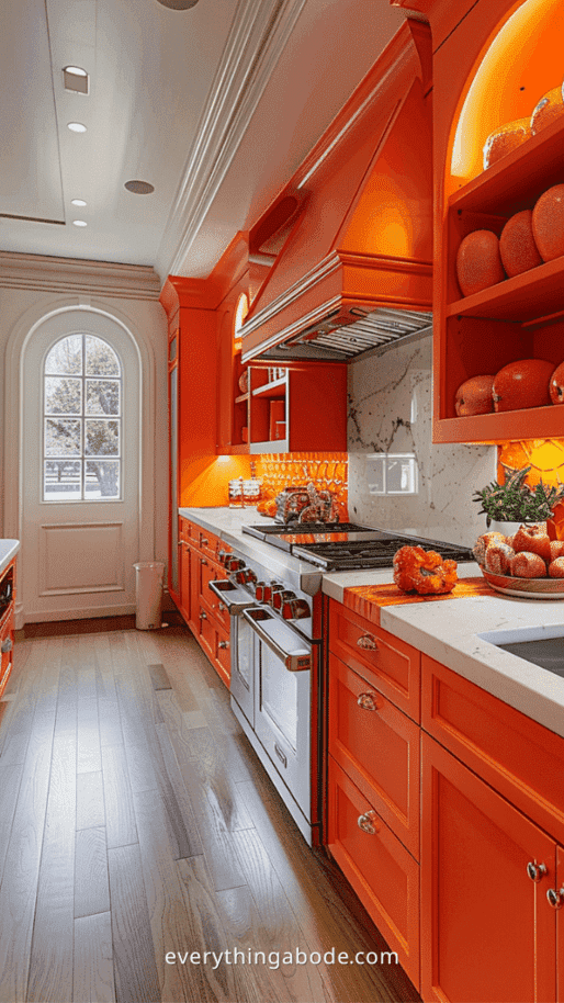 orange kitchen design ideas