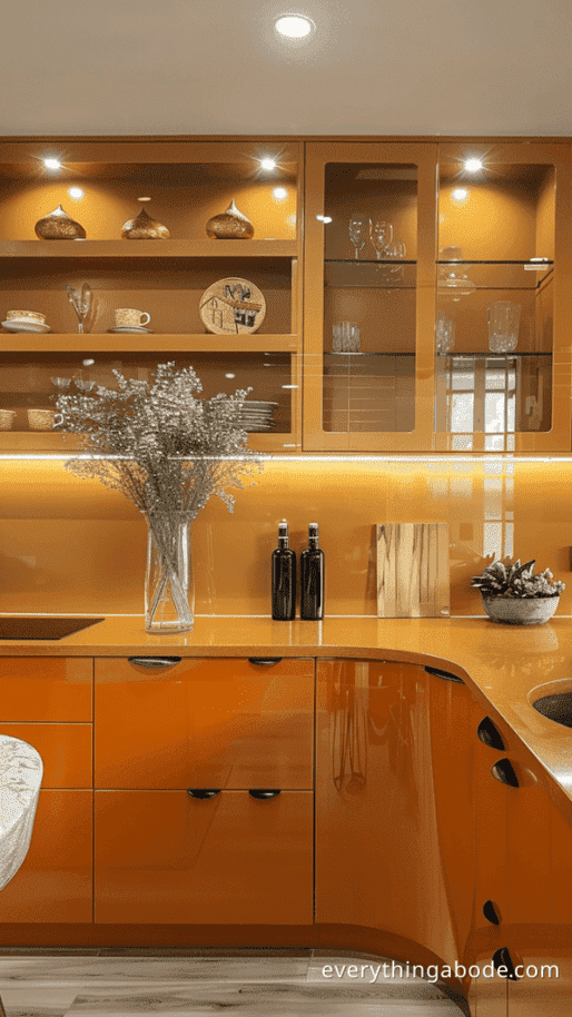 orange kitchen design ideas