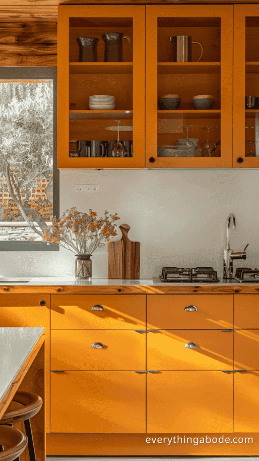 orange kitchen design ideas
