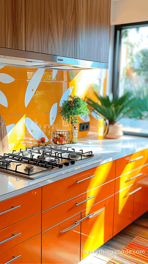 orange kitchen design ideas