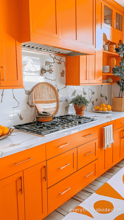 orange kitchen design ideas