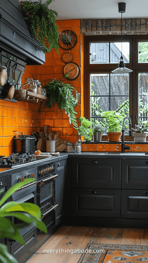 orange kitchen design ideas