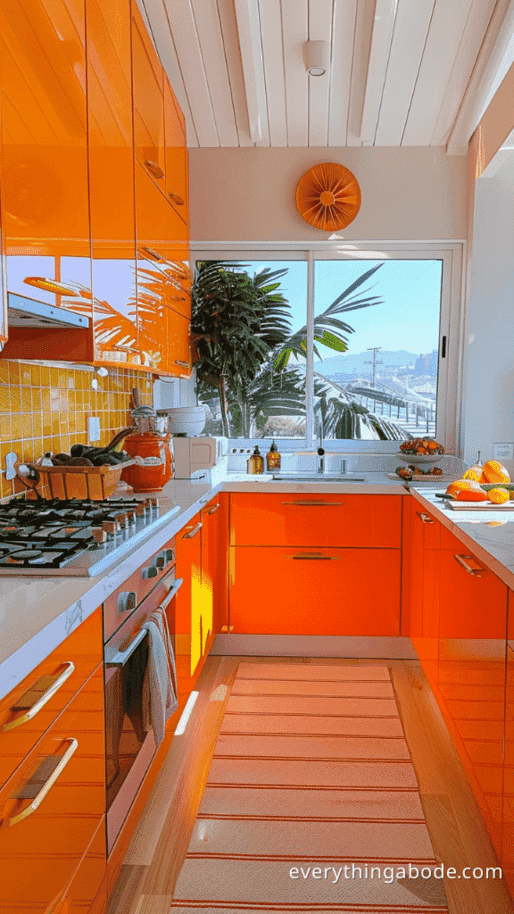 orange kitchen design ideas