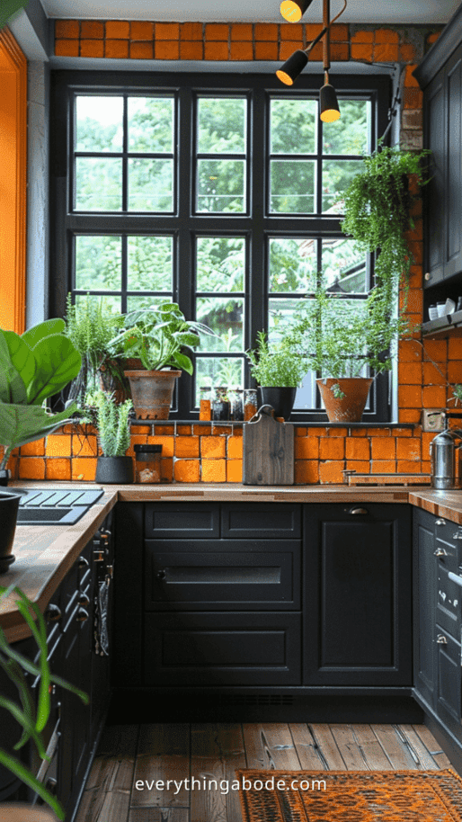 orange kitchen design ideas