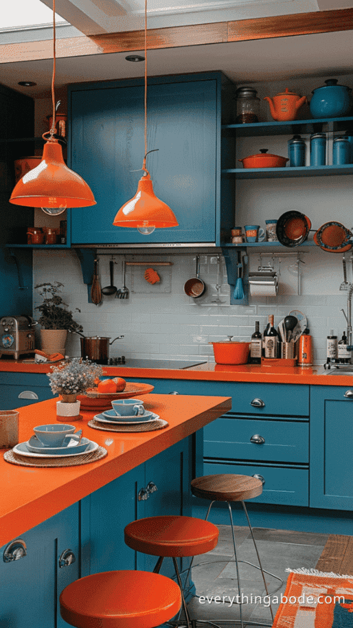 orange kitchen design ideas