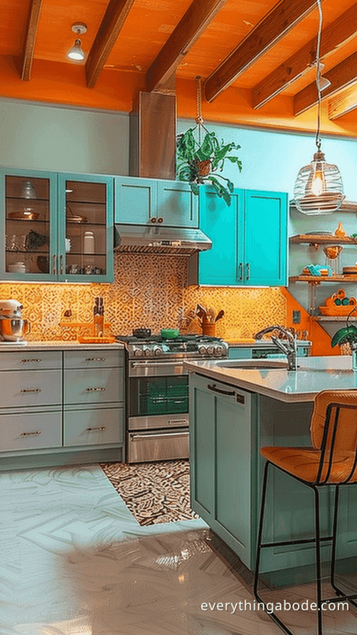 orange kitchen design ideas