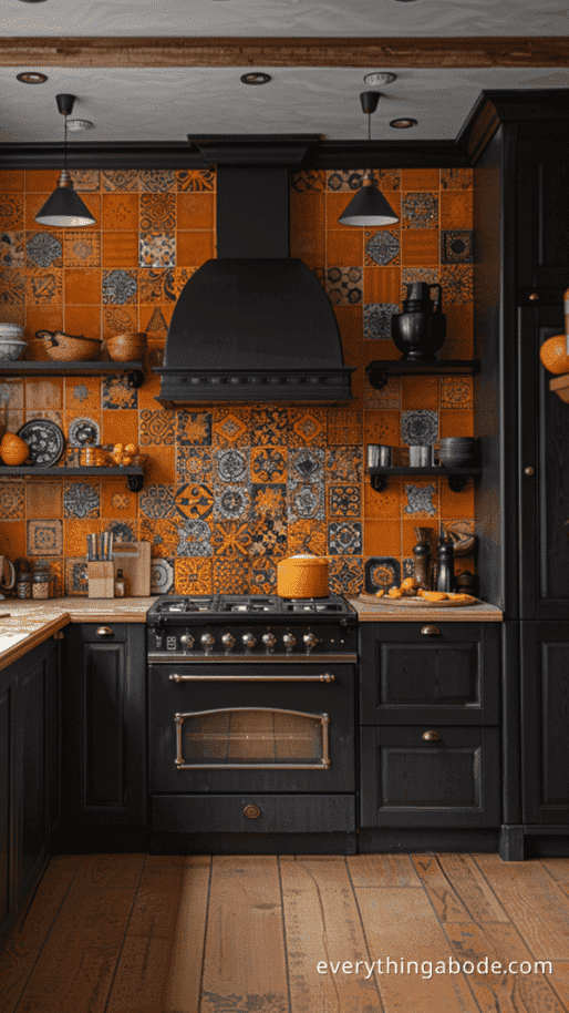 orange kitchen design ideas