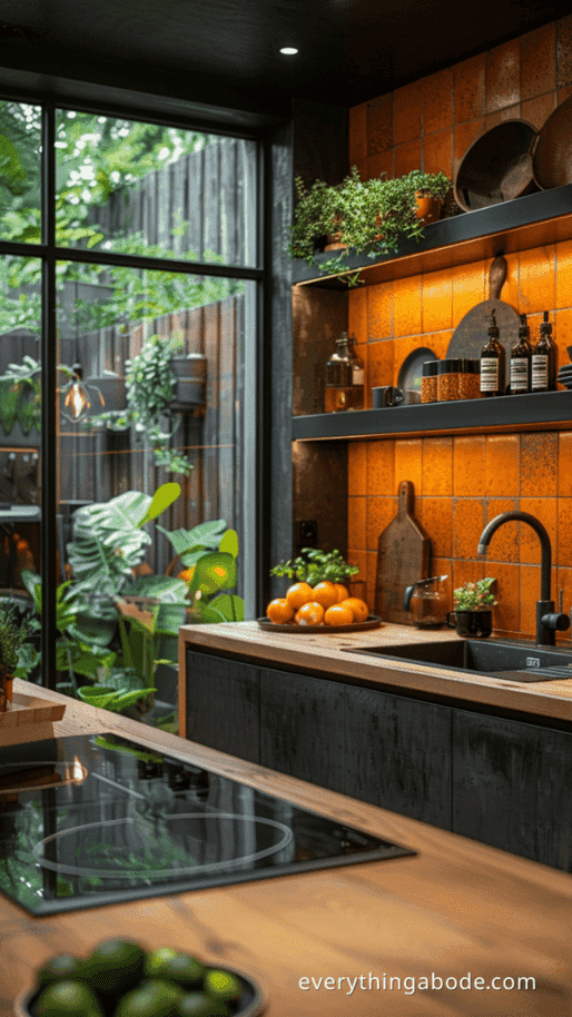 orange kitchen design ideas