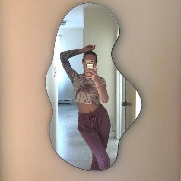 Wavy Wall Decor Mirror Full Length.