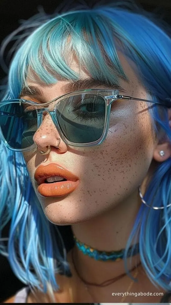 blue hairstyle ideas for women