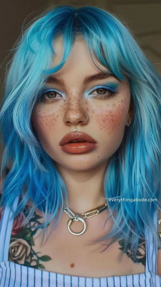 blue hairstyle ideas for women 