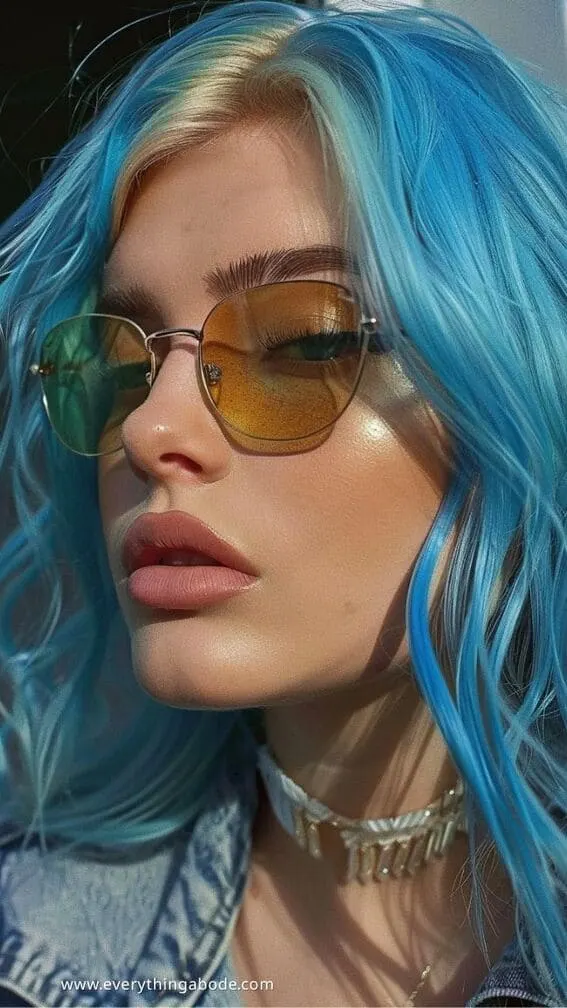 blue hairstyle ideas for women