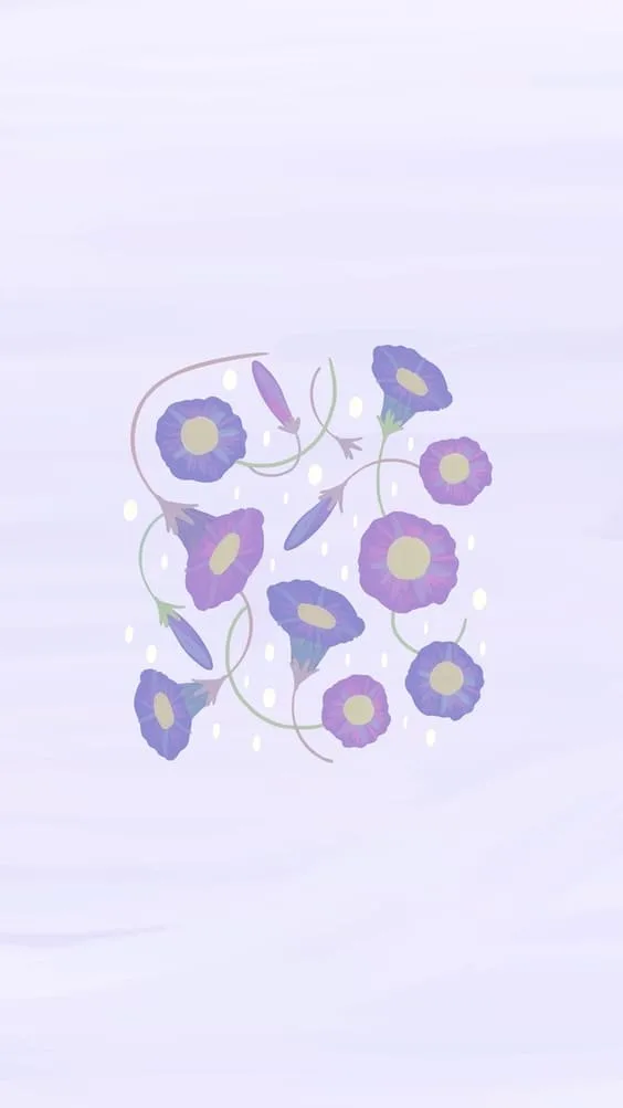Cute purple flower sketch