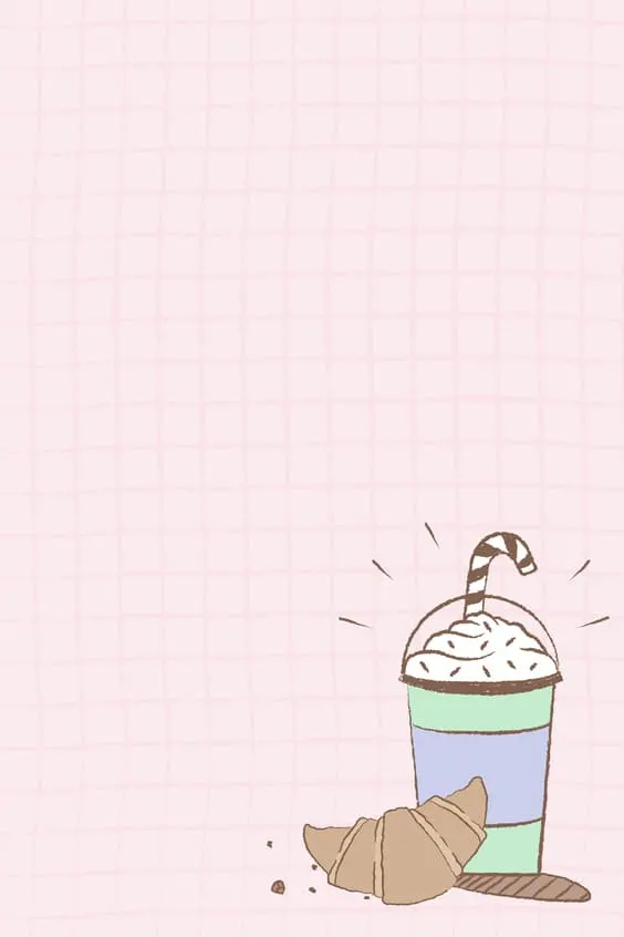cute pink cafe drink background