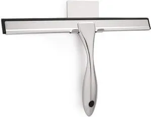 Keep a bathroom squeegee in the shower.