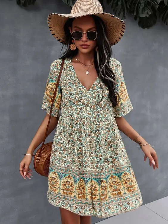 loose fitting bohemian dress example