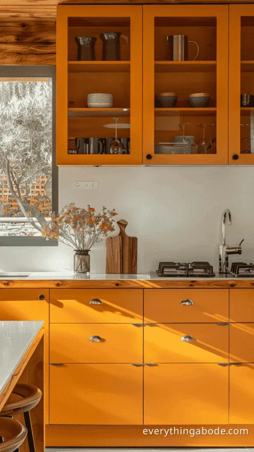 orange kitchen design ideas