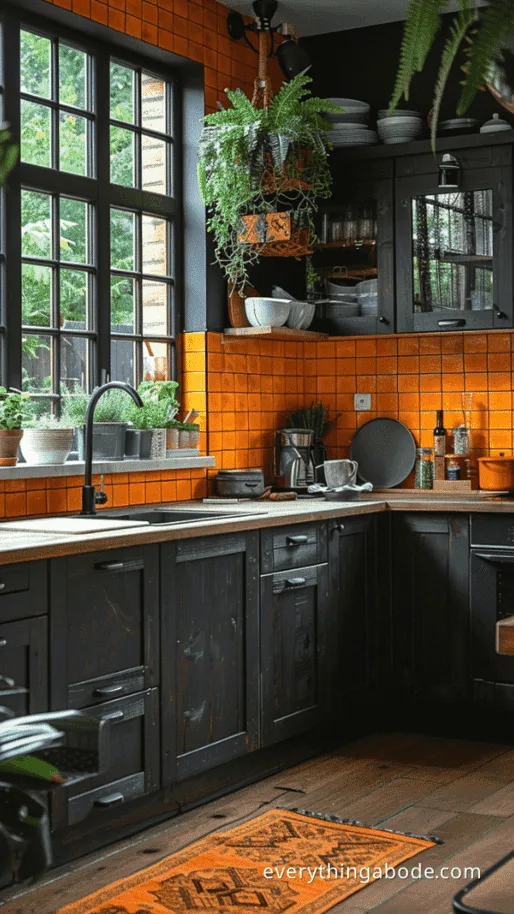 orange kitchen design ideas