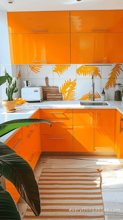 orange kitchen design ideas