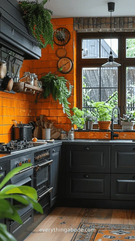 orange kitchen design ideas