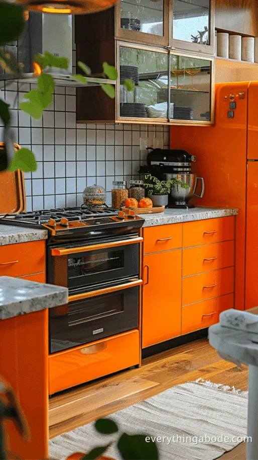 orange kitchen design ideas