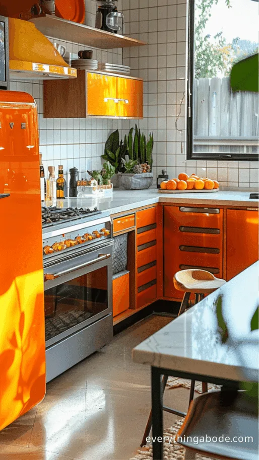 orange kitchen design ideas