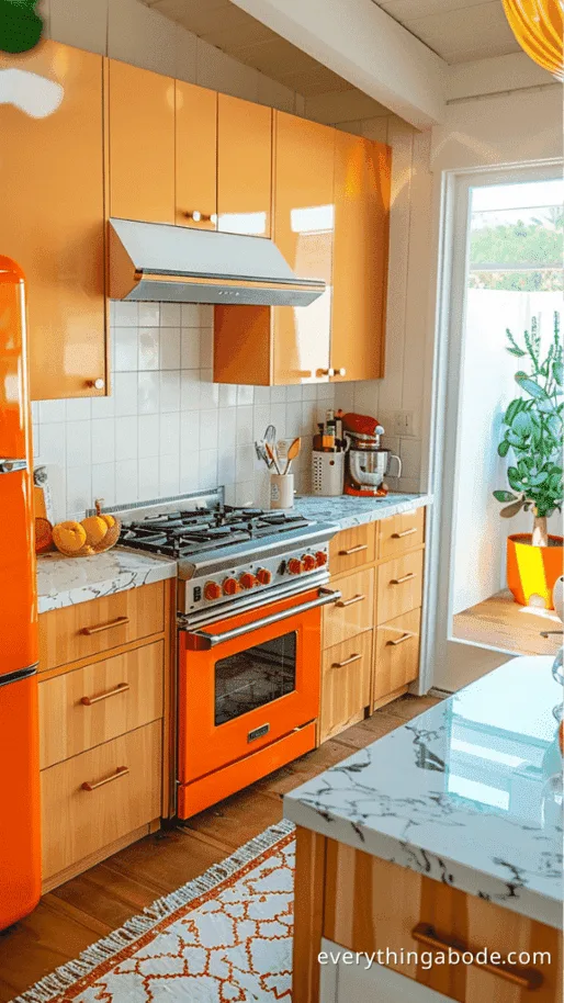 orange kitchen design ideas
