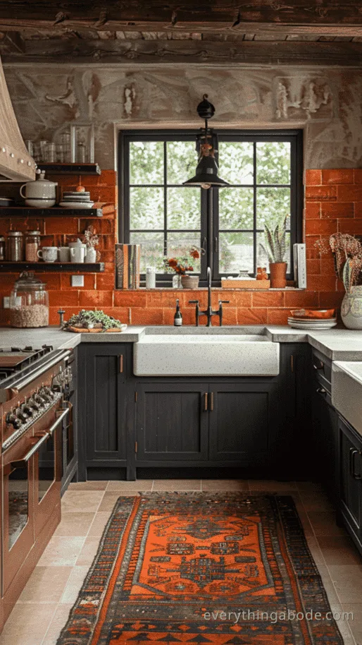 orange kitchen design ideas