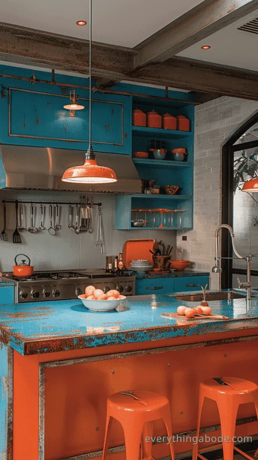 orange kitchen design ideas